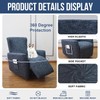 NILUOH Stretch Recliner Cover 4 Pieces Printed Lazy Boy Chair