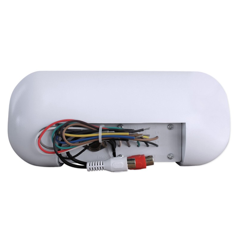 Rockville RMH200W Single DIN Marine Radio Waterproof Gimbal Housing White