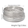 RINTOLER 10Pcs Chunky Gold Bangle Bracelets for Women - Multi