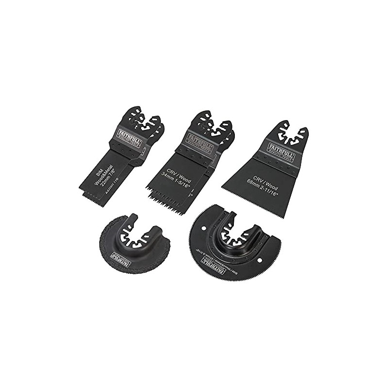 Faithfull FAIMFKIT7 Wood and Metal Cutting, Stone and Ceramic Grinding,