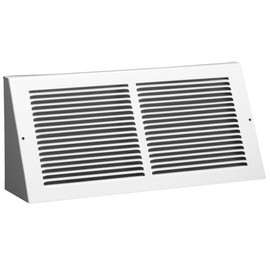 Hart & Cooley Extended Depth Triangular Baseboard Grill - 30 x 8 Duct Opening (White)