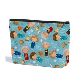 Funny Golden Friends Makeup Bag Thank You for Being A Friend Girls Inspired Gift TV Show Merchandise for Women Fans Teens Girls Grandma Mom Friends BFF Her Nurse Mothers Day Birthday Friendship