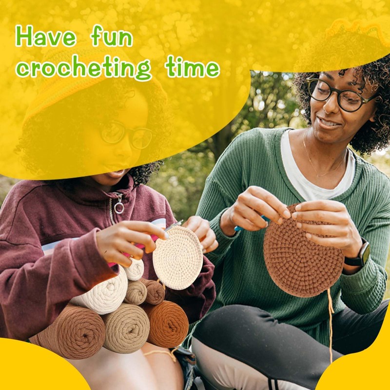 UzecPk Crochet Kit for Beginners, Crochet Kit, 4 Pcs Crochet
