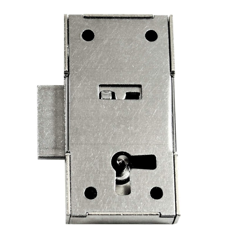 SN-TEC Screw-On Lock/Furniture Lock/Cupboard Lock with Handle, Backset: 15 mm