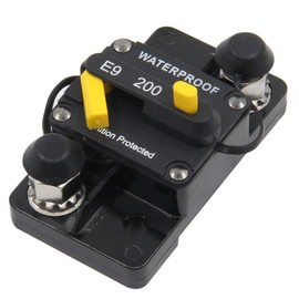 RKURCK 12V-48VDC 200A Waterproof Surface-Mount Circuit Breaker with Manual Reset for Marine Trolling Motors Boat ATV 200Amp