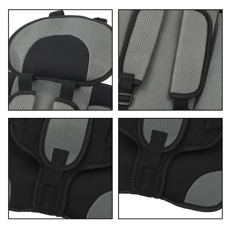 Children Safety Seat Simple Car Portable Seat Foldable Adjustable Strap