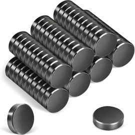 Jewan Pack of 70 Magnets for Magnetic Board, 18 x 5 mm Ferrite Magnets Strong, Magnets Black Fridge Magnets, Round Magnets for Whiteboard, Pin Board, Board Magnets, Fridge Magnets