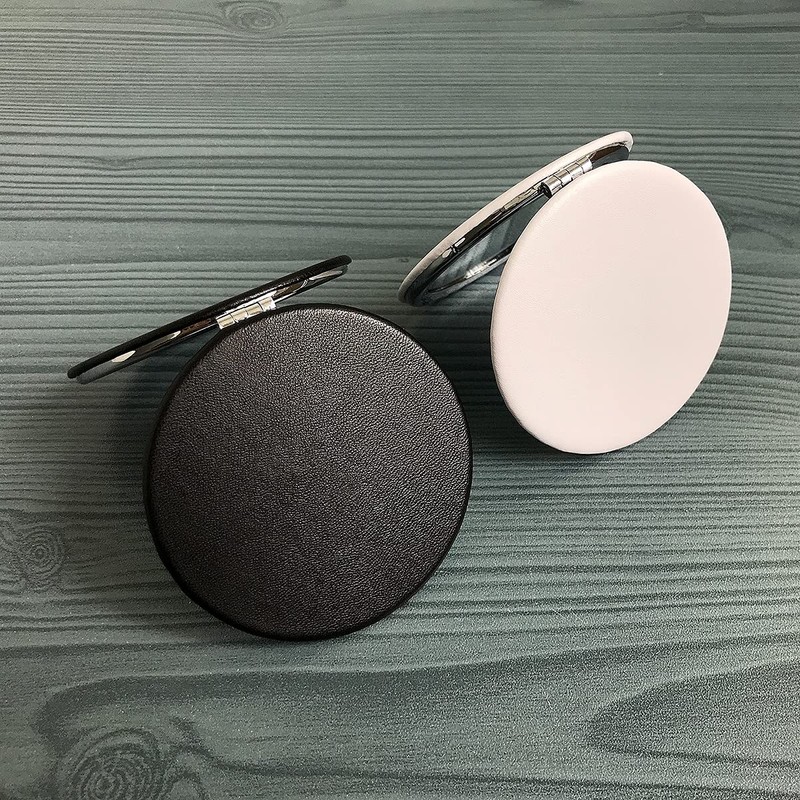 Zcooooool Makeup Mirror, 6.7 cm Round Folding Mirror, Professional Double-Sided