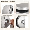 Stainless Steel Glass Door Lock, Double-Sided Lock for 1/2 in