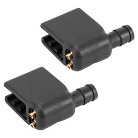 2pcs Windshield Washer Wiper Arm Nozzles, Aimable Windshield Washer Sprayer Nozzle for Vans RVs Trucks, Replace Part Number 47191 68017440AA (Black)