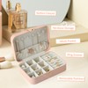 iSuperb Leather Jewelry Box with Flip Lid, Portable Travel Jewelry