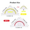 Vyuwast Set of 12 Geometry Triangles, Drawing Triangle Protractor, 2