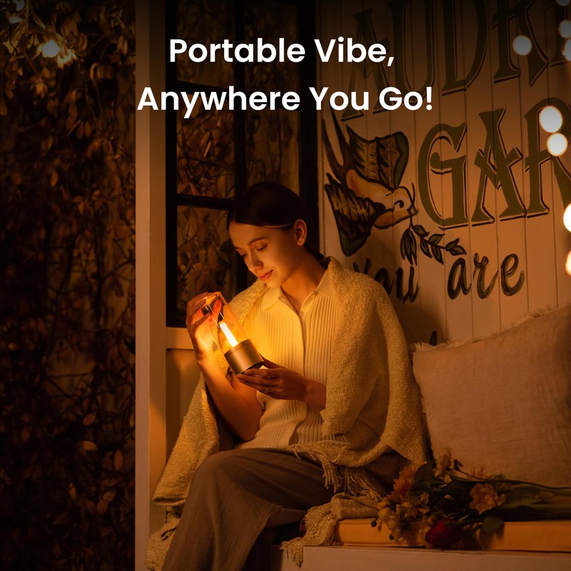 Yeelight Portable Small Table Lamp for Indoor/Outdoor Use, 2500mAh Rechargeable