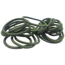 Topkids Accessories Mini Tiny Hair Ties for Adults and Kids, Small Hair Bands, Ponytail Holders, Kids Hair Bobbles, Small Hair Elastics, Girls Hair Accessories (18pcs Bottle Green)