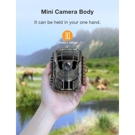 VOOPEAK Mini Wildlife Camera HD 2K 36MP Trail Game Camera with Night Vision Motion Activated IP66 Waterproof, 120°Wide-Angle Wildlife Camera for Wildlife Monitoring