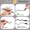 TRANSON 8 Pack Black Bold and Fine Dual-tip Acrylic Paint