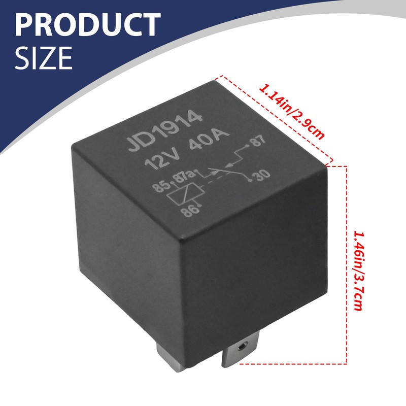 Vkinman 2Pcs F0AB-14B192-AA 40A 12VDC 5-Pin Automotive Relay, Replacement for