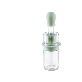 SINNMAO オイルスプレー 油引き シリコン製キッチンツール 透明液量確認 高温耐性230℃ 家庭・飲食店用 (グリーン)