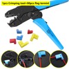 smseace 81pcs Right Angle Spade Connectors with Flag Terminal Crimper