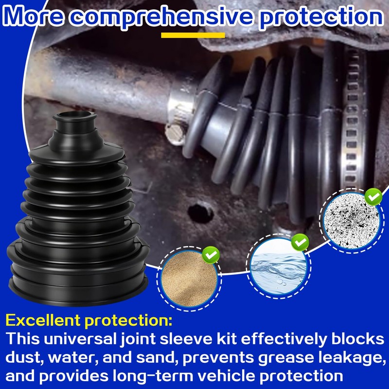 Axle CV Boot Repair Kit 2 Pack (19mm-24mm) – Silicone