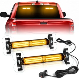 Auto 1002L Emergency Strobe Light Bar 40LED Amber Dash Safety Flashing Front/Rear Windshield Visor Light for ConstructionLight Color: Blue, Rated Power: 40, Beam Angle: Spot