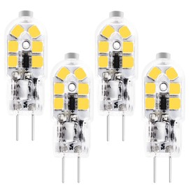 Yucclim T3 G4 12Volt LED Light Bulb Bi-Pin Base JC T3 Halogen Bulb 20W Equivalent for RV Camper Trailer Motorhome 5th Wheel, Marine Boat 12V AC/DC (4 Pack, Cool White)