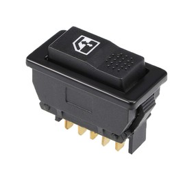 uxcell 5 Pins Car Window Switch Car Master Rocker Switch Momentary Glass Lifter Switch DC 12V 1pcs