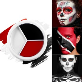 Körperfarben schwarz, weiß, rot, Gesicht Make-up Set， Face Body Paint