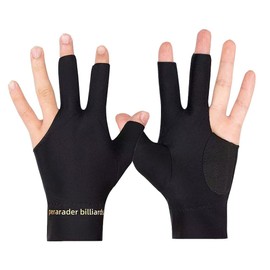 ZHUOEEDAAY 2PCS Pool Glove Left Hand Mens Snooker Glove Snooker Gloves Left hand Anti Slip Billiard Glove 3 Fingers Show Gloves for Men Women