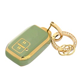 SKYBELL Key Case, Suzuki Key Cover, Jimny, Sierra Wagon, Other, Compatible with Suzuki, Smart Key, 2 Buttons, Full Cover, Skybell, green