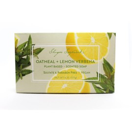 Shugar Soapworks Oatmeal & Lemon Verbena Soap 6.25 Oz - Plant Based, Vegan, Natural, Pure, No Dyes, Sulfate & Paraben Free (2 Pack)