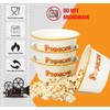 Webake 1.2 Quart Enamelware Popcorn Bowls for Family Movie Night,