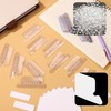 Tinoaly 100pcs Hanging File Folder Tabs, Clear Plastic Suspension File
