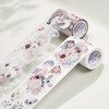 WT Frostbloom Wide Washi Tape, Single Roll, Original Design, Pastel