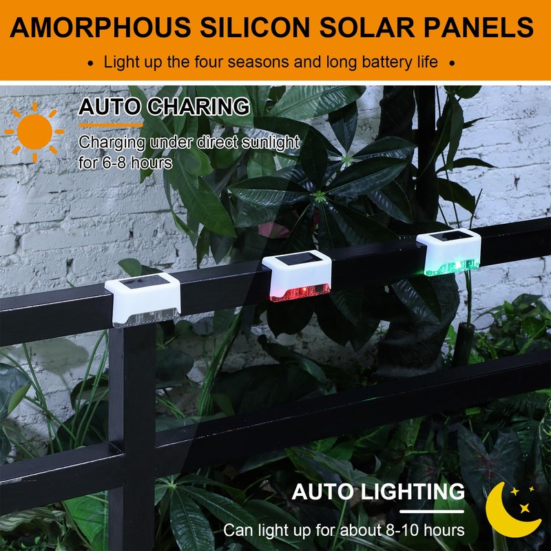 Geelin 32 Pcs Solar Deck Lights Outdoor, Waterproof LED Solar