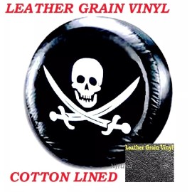 unbranded LINED VINYL SPARE TIRE COVER 29" 30" 31" LEATHER GRAIN 28.8"-31.7" Pirate Skull