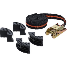 Kraftmann 3554 Ratchet Tensioning Strap with 4 Protective Jaws, 5 m x 25 mm