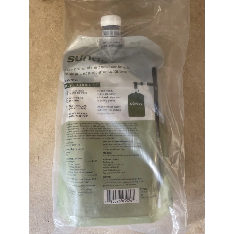 Sunday Active Lawn & Garden Grass Nutrients High Traffic Root