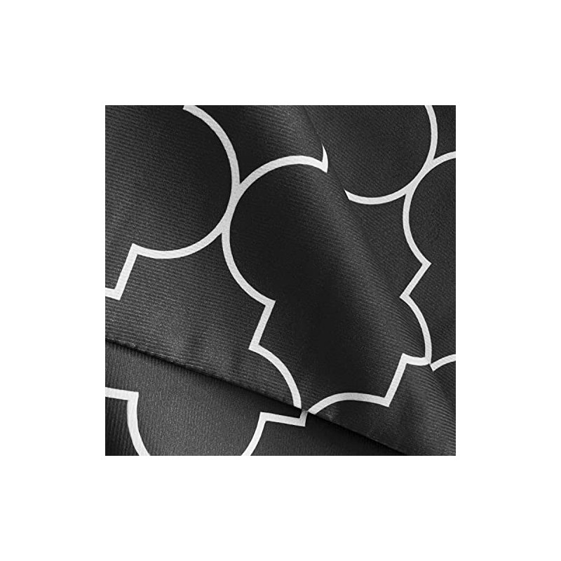 Set of 4 Luxton Black Cushion Covers, Flannel Soft Abstract