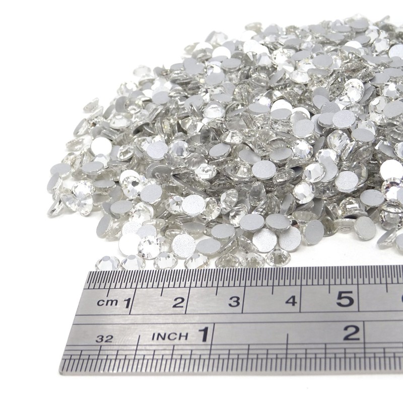 Honbay 1440PCS 5mm ss20 Sparkly Round Flatback Rhinestones Crystals, Non-Self-Adhesive