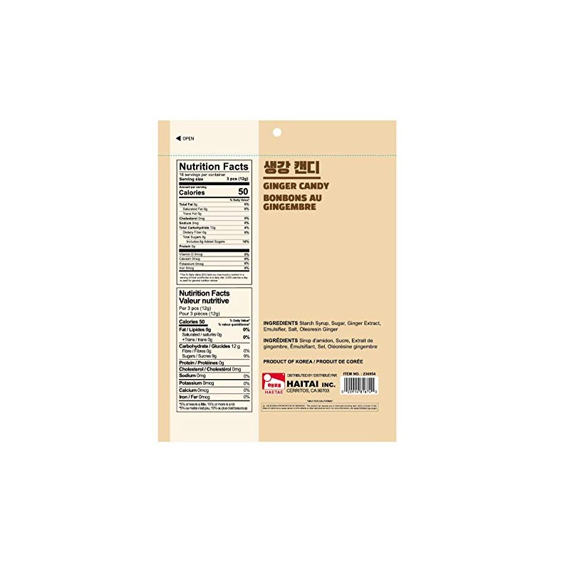 Haetae Candy assorted flavors 200g (Ginger Candy)