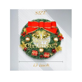Artificial Christmas Wreath - 13 Inch Perfect Christmas Ornament for Stylish Door Ornament and Wall Decor | Trendy Christmas Decoration