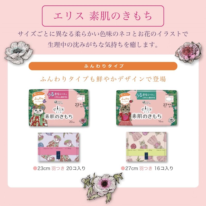 Ellis Bare Skin Kimochi "Higuchi Yuko Design Product" with Wings,