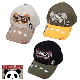 Pandiesta 585955 Men's Cap Cap, Panda, Military Switching, Japanese Pattern, 12 Black, Free size