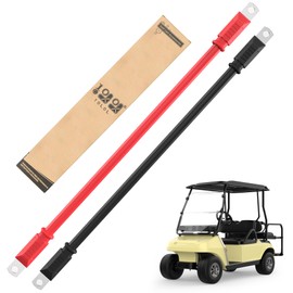 10L0L Upgraded Golf Cart Battery Cable for Club Car EZGO and Other Motor Battery Connection Cables Set (40.15'' Black & 41.73'' Red)