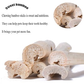 Tfwadmx Small Animal Snacks Sweet Bamboo Treats Bunny Chew Toys for Chinchilla Rabbit Guinea Pig Hamster Squirrel (About 22-27 Sticks)