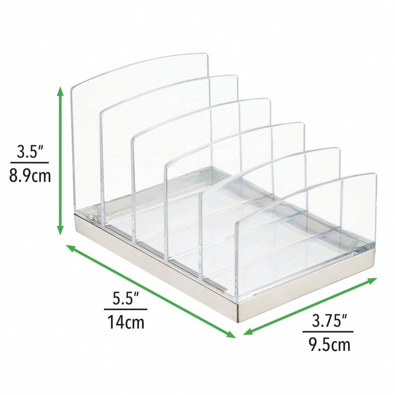 mDesign Plastic Cosmetic Organiser - Makeup Storage with 5 Slots