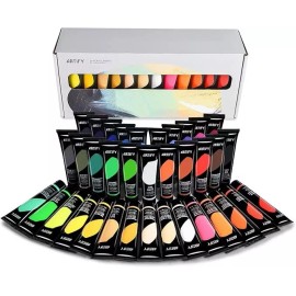 ARTIFY Acrylic Paint, 24/36/48 Set with a storage box, Rich Pigments, Non Fading - 36 Colors