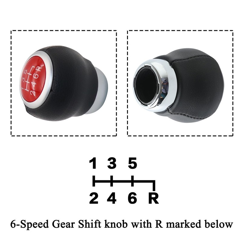 NLQR 6-Speed Gear Shift Knob Compatible with Subaru Outback 2009-2019,
