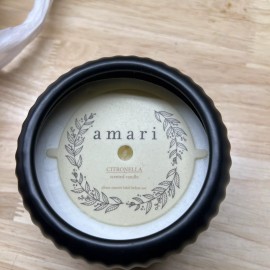 Amari Citronella Candle  10.23 oz￼Black Or White (See Pictures)￼